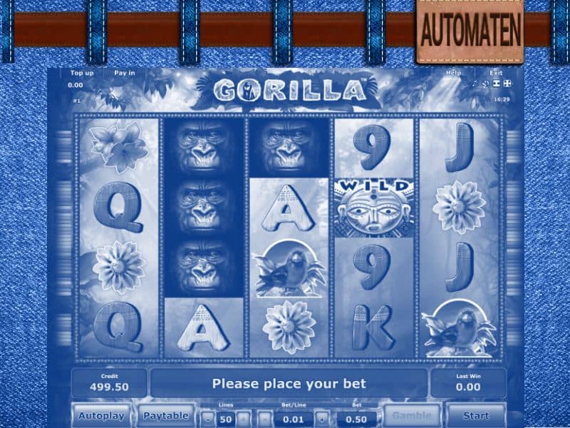 Gorilla gratis automaten